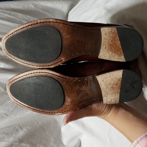 Frye mahogany leather slide on ankle boots euc - Picture 8 of 8